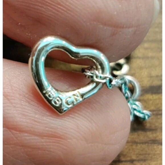 Earrings Heart Sterling Silver 925 Dangle Signed IBB 2" 2g - Picture 2 of 5